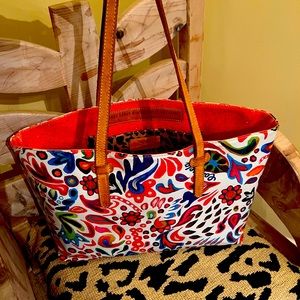 Consuela white Swirly Tote Purse